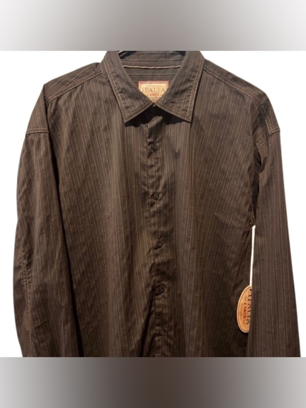Vintage Italia | Long Sleeve Stripe Button-Down Shirt | Men’s 2XL | Classic Fit